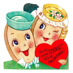Vintage Valentine Card Cookie love language